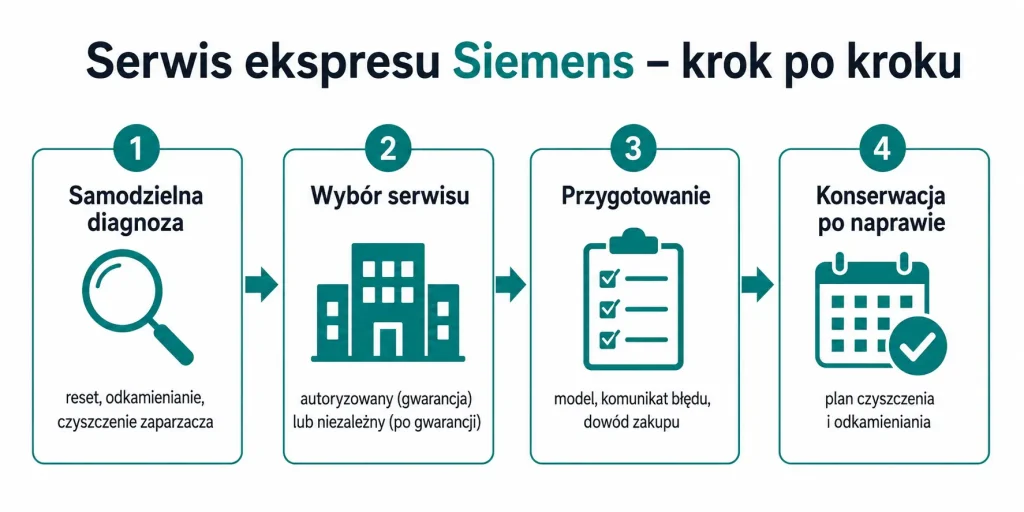 Serwis ekspresów Siemens: jak wybrać punkt naprawy i co zrobić przed wizytą