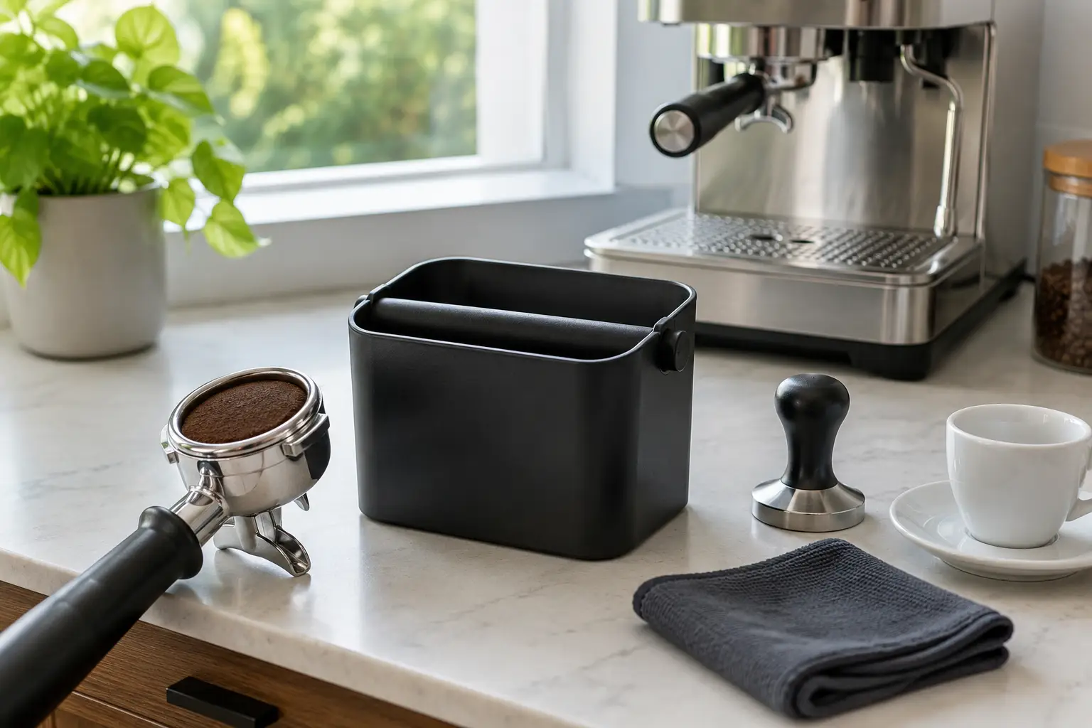Knock box do espresso — jak wybrać pojemnik na fusy i utrzymać porządek przy ekspresie