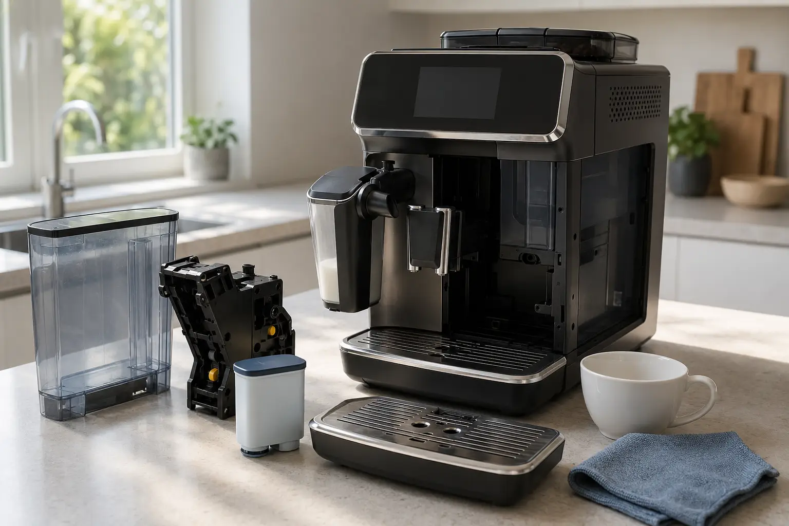 Jak zresetować ekspres Philips LatteGo i Saeco — kontrolki, AquaClean i szybka diagnostyka