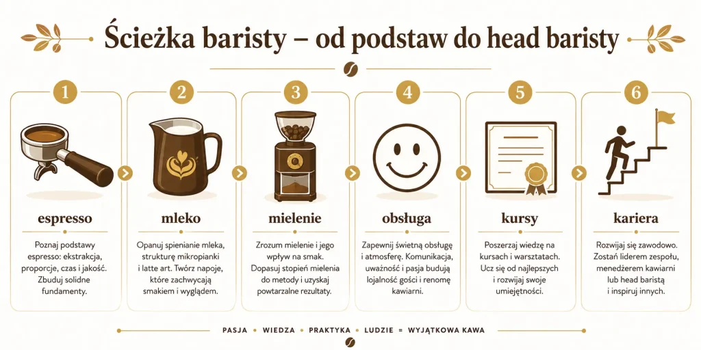 Ścieżka baristy — od pierwszej kawy do head baristy