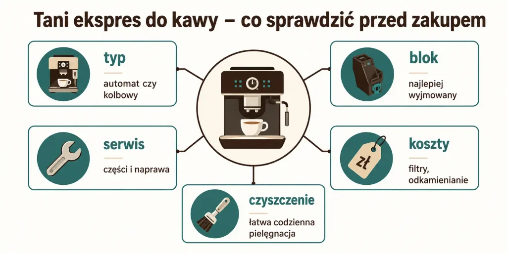 Tani ekspres do kawy — co sprawdzić przed zakupem