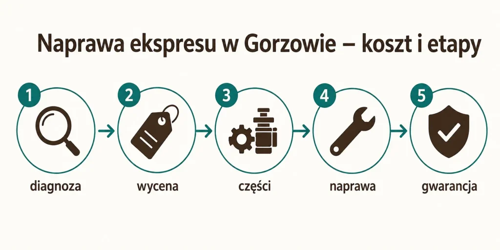Naprawa ekspresu w Gorzowie — diagnoza, koszt, części, naprawa, gwarancja