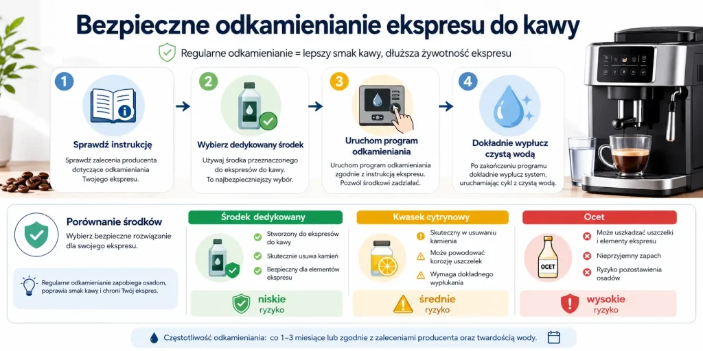 sprawdź instrukcję — przygotuj roztwór — uruchom program — wypłucz obwód