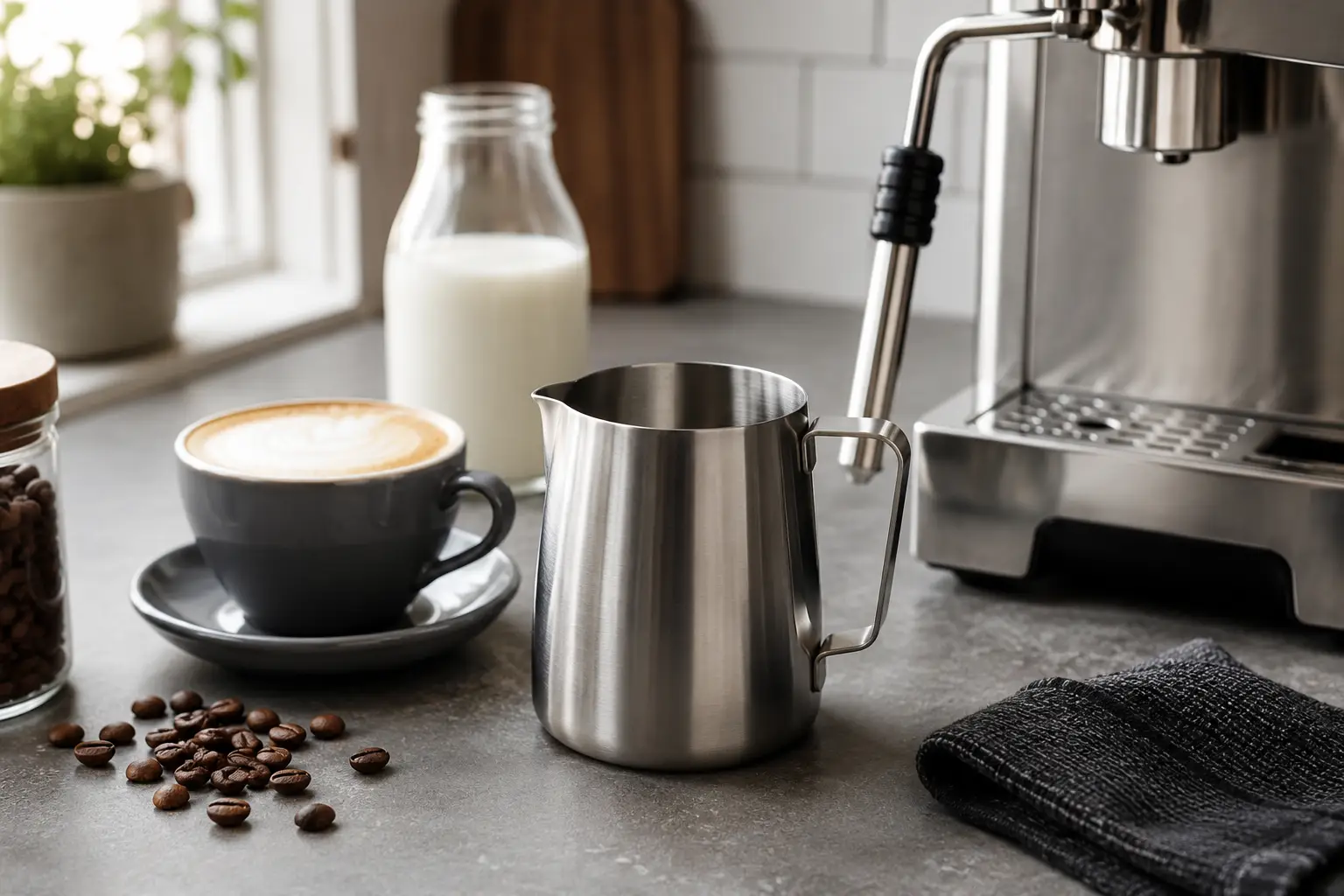Dzbanek do spieniania mleka — jaki wybrać do cappuccino, latte i latte art?