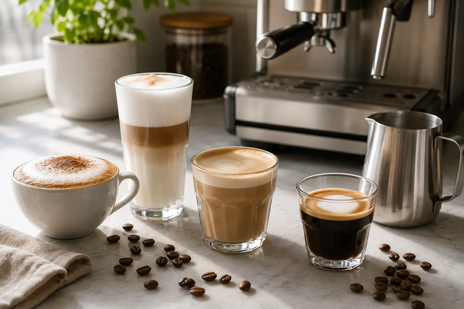 Rodzaje kaw mlecznych — przewodnik po cappuccino, latte, flat white i macchiato