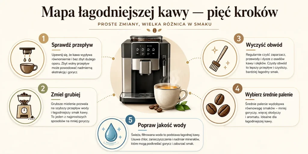 Dlaczego kawa z ekspresu jest gorzka? Przyczyny i sposoby poprawy smaku