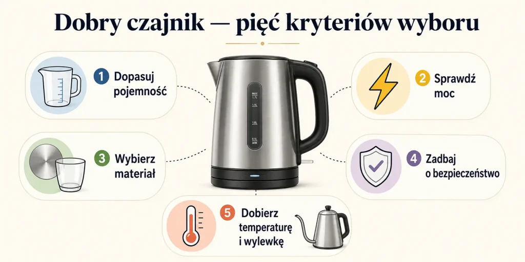 Czajnik elektryczny — jaki wybrać do kuchni i na co zwrócić uwagę?