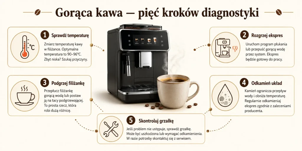 Dlaczego kawa z ekspresu jest zimna? Przyczyny i sposoby naprawy