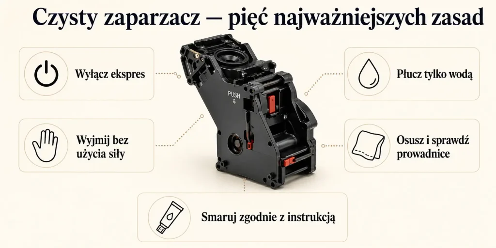 Jak wyczyścić jednostkę zaparzającą? Instrukcja krok po kroku