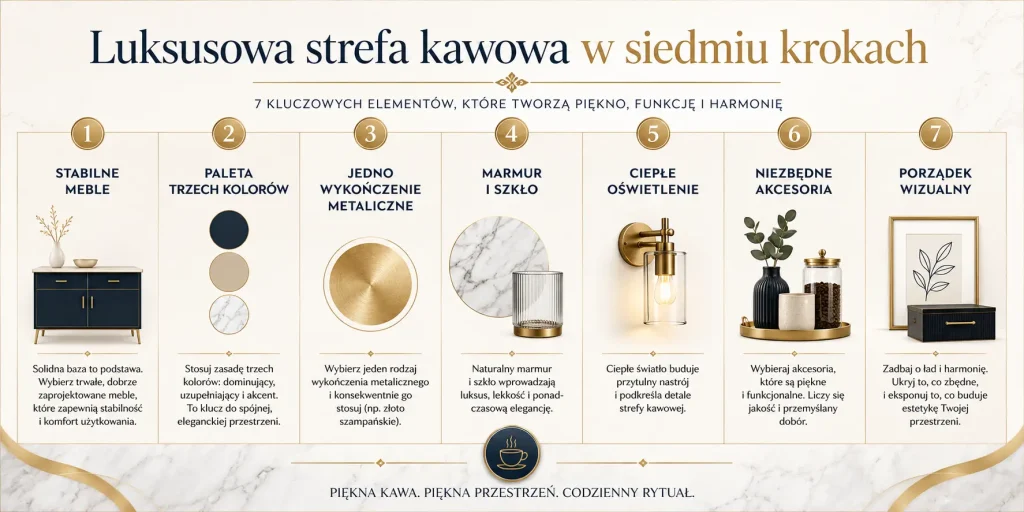 Luksusowa strefa kawowa w siedmiu krokach