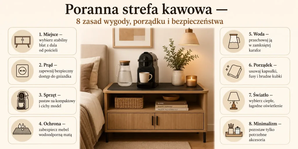 PORANNA STREFA KAWOWA – 8 ZASAD WYGODY, PORZĄDKU I BEZPIECZEŃSTWA