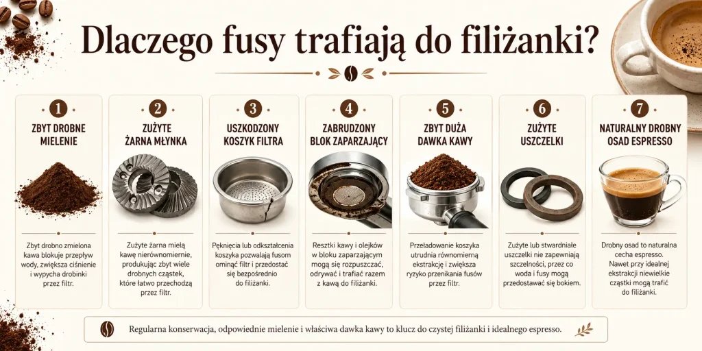 Dlaczego fusy trafiają do filiżanki?
