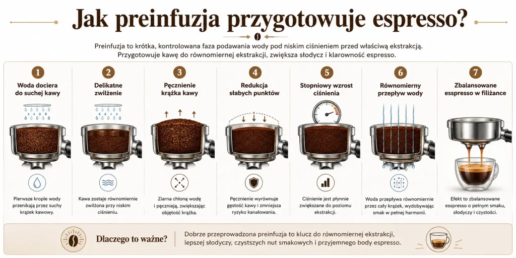 Jak preinfuzja przygotowuje espresso?