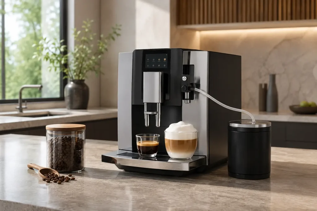 Ekspres klasy premium z espresso i cappuccino
