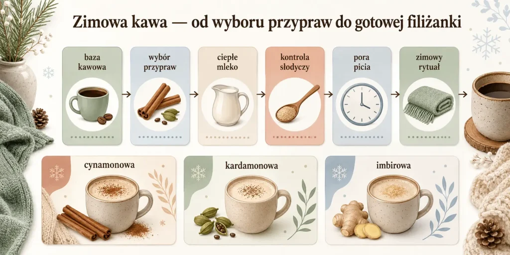 Zimowa kawa — od wyboru przypraw do gotowej filiżanki